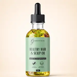 Healthy Hair & Scalp Oil - Herbal Infused Hair Growth Oil with 15+ Herbs – Scalp Nourishing Treatment for Stronger, Healthier Hair – Helps Reduce Breakage & Dryness – For All Hair Types
