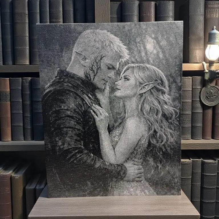 Throne of Glass Inspired laser engraved canvas