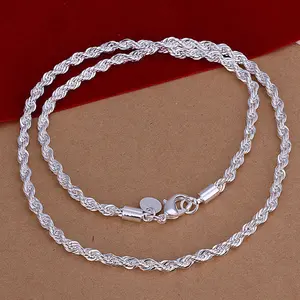 Explorinox Men Elegant Silver Plated Twisted Chain Bracelet Bangle Jewelry Fashion Accessories for Party