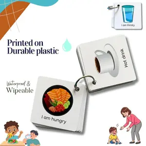 Communication Cards for Nonverbal Kids Adults Autism Speech Delay Visual Aid 30 Double-Sided Picture Cards
