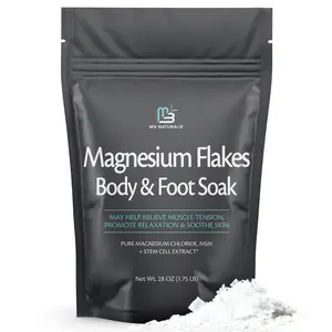 M3 Naturals LLC Soothing Magnesium Flakes for Body & Foot 28 OZ Bath Salts with Stem Cell Extract for Calm Muscle Comfort & Skin Renewal