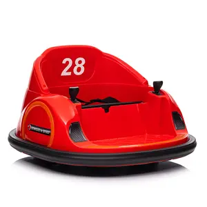 【GARVEE】12V Electric Ride-On Bumper Car for Toddlers with Remote Control, Battery Display, 360° Spin, LED Lights, MP3, USB - Red
