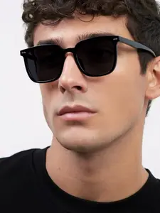 Square Frame Men's Casual High Quality Sunglasses in Classic Colors, Lightweight Design Perfect for Daily Outings and Travel