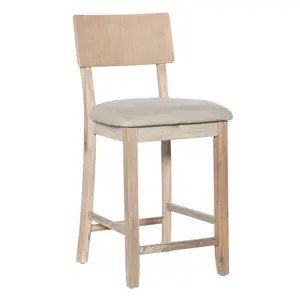24" Jordan Counter Height Barstool Light Gray - Linon