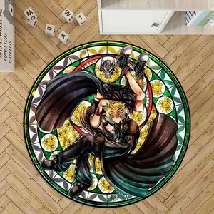 Colorful Glass Round Carpet, Cartoon Creative Home Decor Mat, Game Room Bedroom Living Room Kitchen Universal, Holiday Gift Choice, Cartoon Pattern Rug, Living Room Rugs