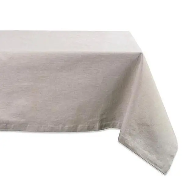 Design Imports Solid Chambray 60" x 84" Tablecloth