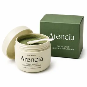 ARENCIA Korean Green Rice Mochi Face Cleanser – ALL-in-1 Foaming Cleanser, Face Mask & Gentle Scrub Facial Skincare Daily Exfoliant Smooth Comfort