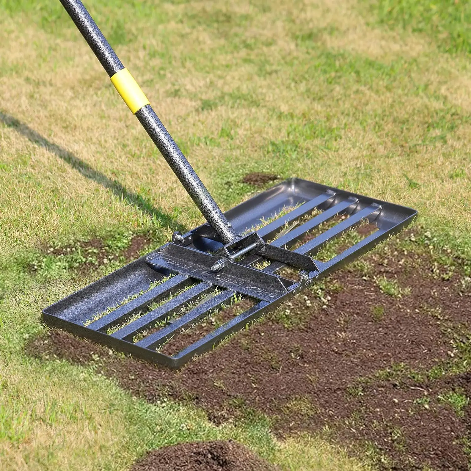 Lawn Leveling Rake, 72 inch 27"x10" Levelawn Tool, Heavy Duty Effort Saving Lawn Level Tool, Stainless Steel Handle Lawn Leveler for Yard Garden Golf Course, Ease Level Soil Sand Dirt Surfaces