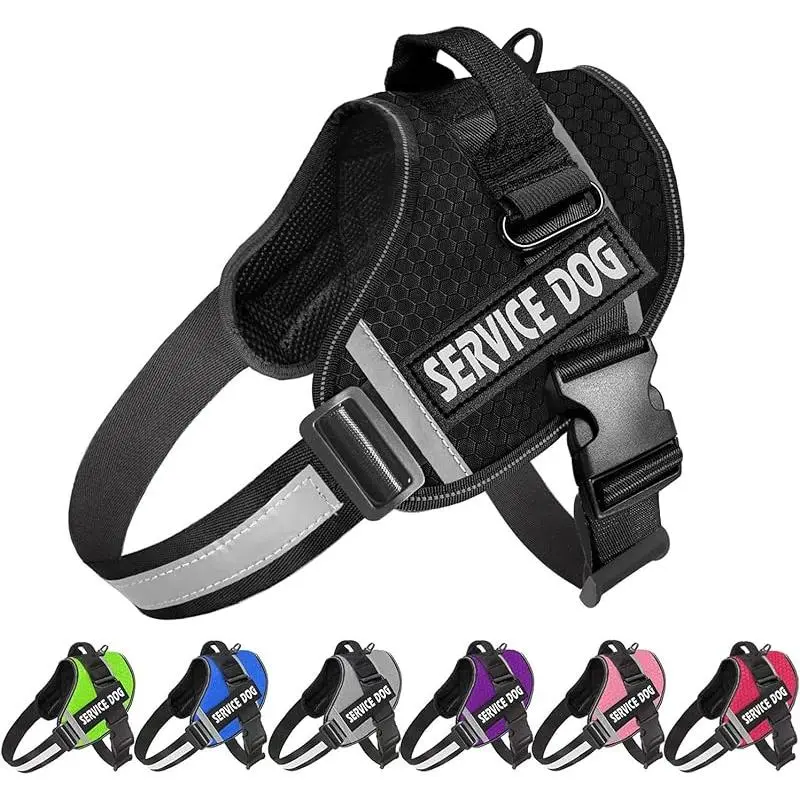 No Pull Dog Harness with Handle Adjustable Outdoor Vest 3M Reflective Nylon Easy Control for Small Medium Large Breeds cat  collar  girl