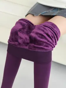 Women's High Waist Fleece Lined Stirrup Pants, Soft Warm Slim Fit, Casual Daily Wear, Perfect for Autumn Winter Comfort