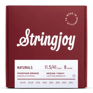 Stringjoy 11.5-41 Medium / Heavy Gauge Naturals - Phosphor Bronze Mandolin Strings