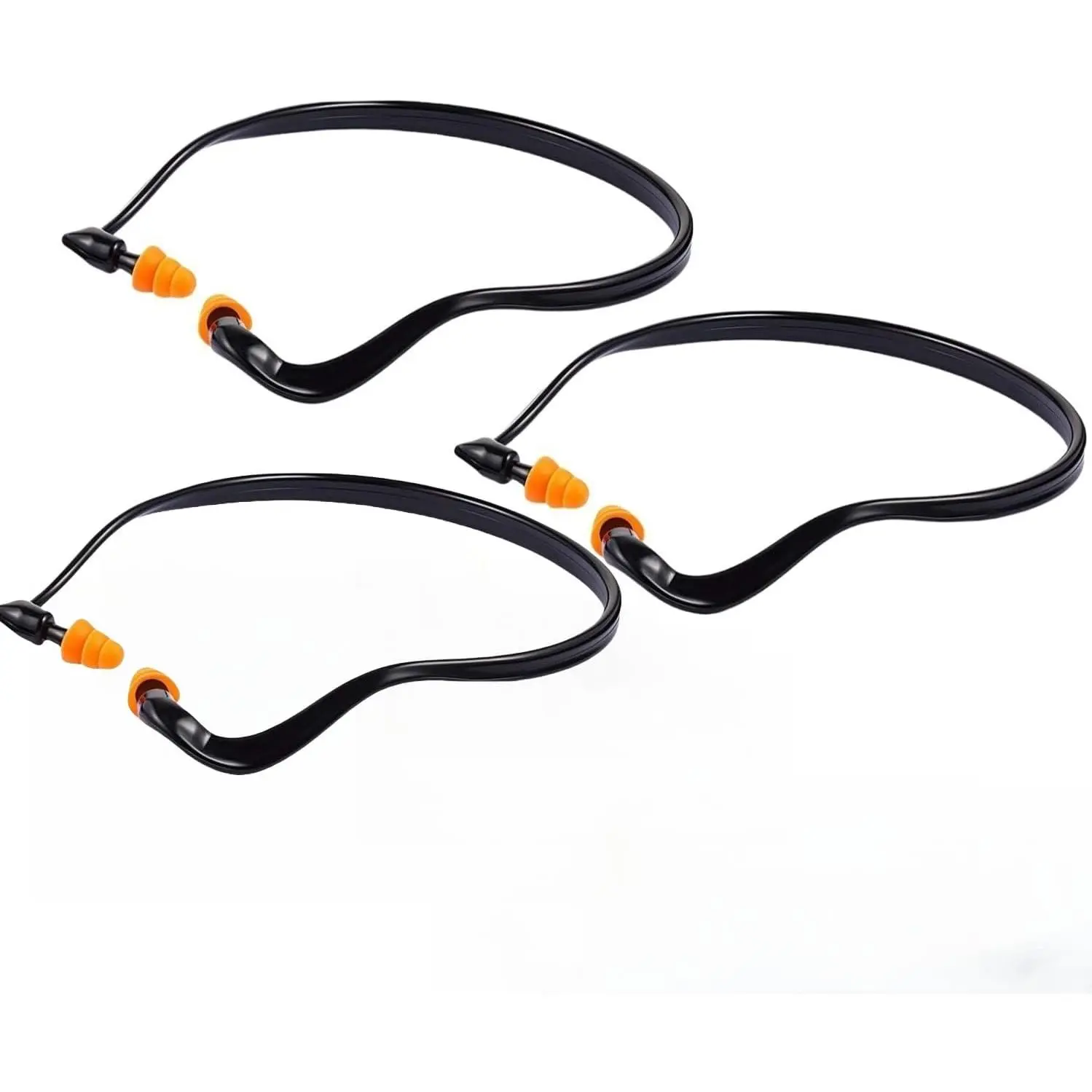 3-Pack Banded Earplugs for Shooting, 29dB NRR Noise Cancelling for Sleep/Work/Concerts - Reable Silicone Ear Plugs for Hearing Protection, Swimming & Construction (Lightweight, Non-Slip Design)