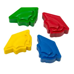 2" x 1 1/2" 4-Color Bright Graduation Cap-Shaped Crayons - 24 Pc.