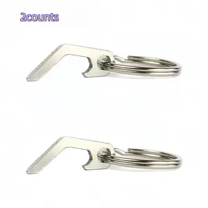 Compact Premium Stainless Steel Mini Bottle Opener Keychain, Durable, Easy to Use, Portable, Ideal for Camping, Outdoor Adventures, Daily Use