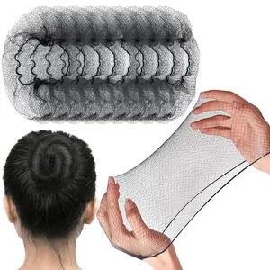 Elastic Hair Net, 100pcs/set Invisible Elastic Hair Wig Net, Heatless Styling Tool for Dining, Ballet, Sleep, Women & Girls