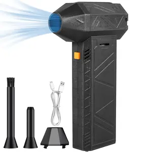 130000RPM Cordless Electric Air Duster & Handheld Snow Blower, Pure Copper Motor Turbo Jet Fan, Type-C Rechargeable Adjustable Gears Portable Blower, for Snow, Dust, Debris, Pet Hair, Leaf Removal & Car Drying, PC Car Home Garden Cleaning, Gifts for Men