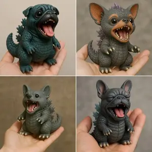 New Monster Dog Figurine, Resin Cute Pet Statue, Home Garden Festival Gift Decoration, Adorable Animal Sculpture, Perfect Present