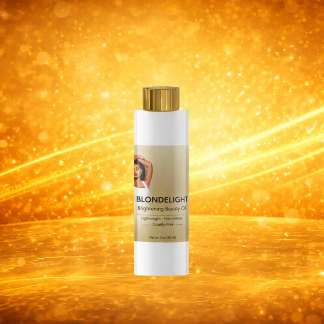 BLONDELIGHT Brightening Silky Body Care Oil - Lightweight Daily Moisturizer, 2 fl oz / 60 mL, Hydrating, Soft Skin, Radiant Glow, Smooth Skin Routine, Brightening Body Oils
