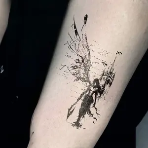 1pcs Dark Magic Knight Herbal Juice Tattoo Sticker Gothic Sexy Hot Girl Temporary Tattoo Arm Waterproof Quality Durable Fake Tattoo Men and Women Halloween Party Gift Y2k