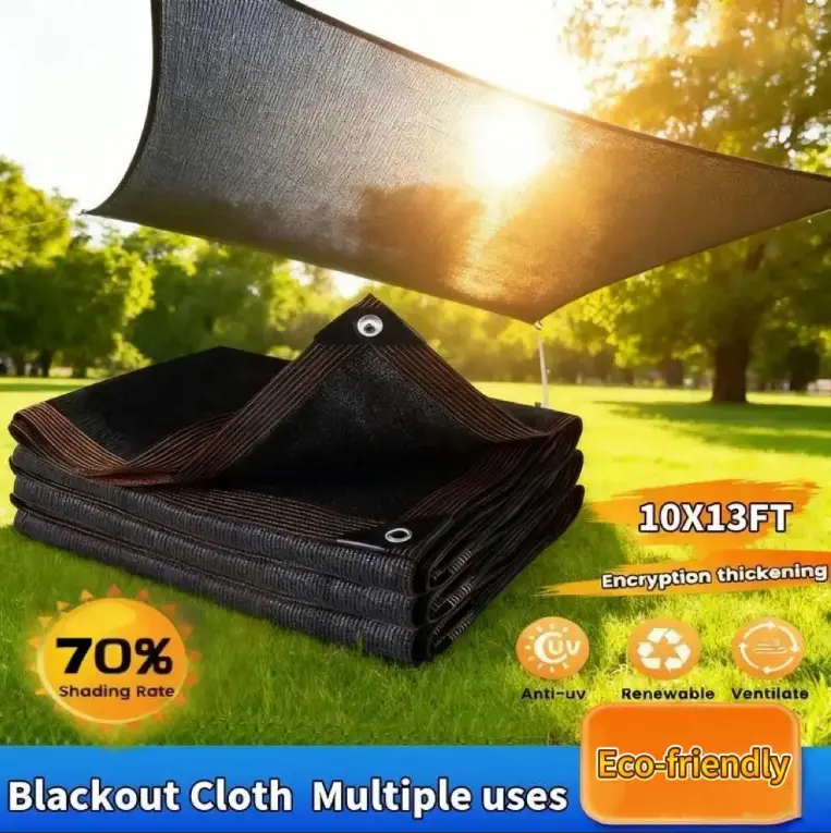 10x13 FT Rectangular Upgraded UV-Resistant Sunshade Netting with Grommet Holes, Open Weave Breathable Plastic Mesh, 70% Sun-Blocking Canopy for Garden, Patio Privacy