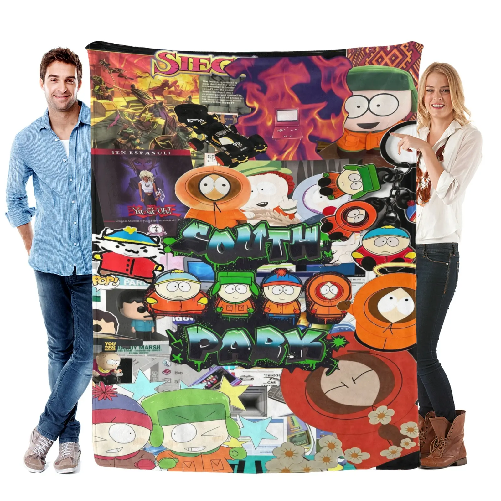 South Park Towelie Flannel Blanket Ultra Soft Plush Throw Blanket Silky Touch Lightweight Cozy Blanket for Teens Adults Bed Sofa Couch Dorm Room Travel Cartoon Fans Birthday Gift Collectible Fun Design