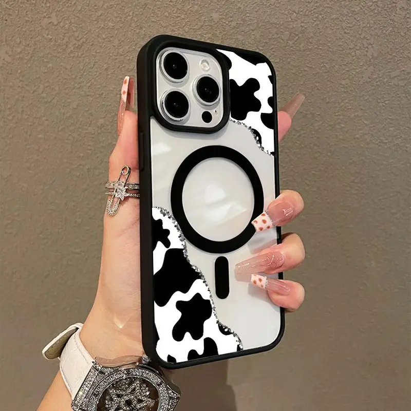 Premium Case for iPhone17/11/12/13/14/15/16/promax Cow Print Corner collage |           Ready, Anti-Fall, and Ultra-Thin Design |           Perfect for Everyday Use aesthetic pattern design protective phone case luxury case Suitable