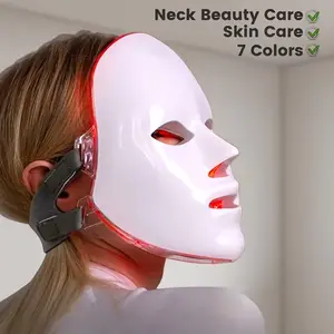 7- color facial mask device, portable facial care equipment, home beauty care tools, USB charging, as a gift for girlfriend and Valentine' s Day gift