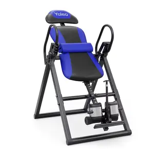 YOLEO Inversion Table for Back Pain 2026 Foldable Inversion Table w/Removable Lumbar Pad, Reversible Ankle Holders, Easy Assembly