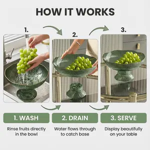 Luxurious Home Fruit Tray Pet Transparent Plastic Style Snack Plate Flower Basket Ktv Fruit Dish for Living Room Coffee Table