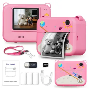 Instant Print Camera with Space Pattern, 1080P HD Photo Capture and 2 Inch Screen, Includes Memory Card and Accessories, Ideal Birthday Gift for Kids Ages 3 to 12