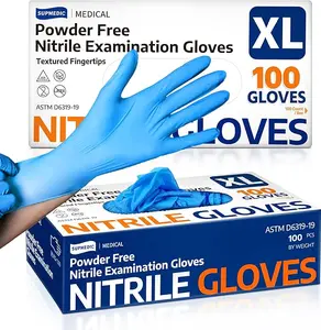 100pcs Ultra-Durable Disposable Nitrile Gloves - Latex-Free, Non-Slip Grip for Kitchen, Tattoos, PET Care & Cleaning - Allergy-Friendly Maxi Gloves beauty salon