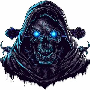 Creepy Cool Skull &Halloween decoration Stickers - Car Decals for Window, Bumper, Laptop, Halloween Decor & Scratch Cover