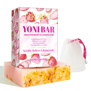 【live】Ikzee Yoni Bar, Soap Bars, Strawberry Flavor, Balances PH Levels (100g)