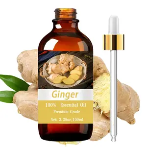Ginger Essential Oil 100ML/3.38oz, Pure Perfume Grade Care, Hair & Skin Care, Massage, Diffuser Humidifier, Natural Scent, Long-Lasting Moisturizing