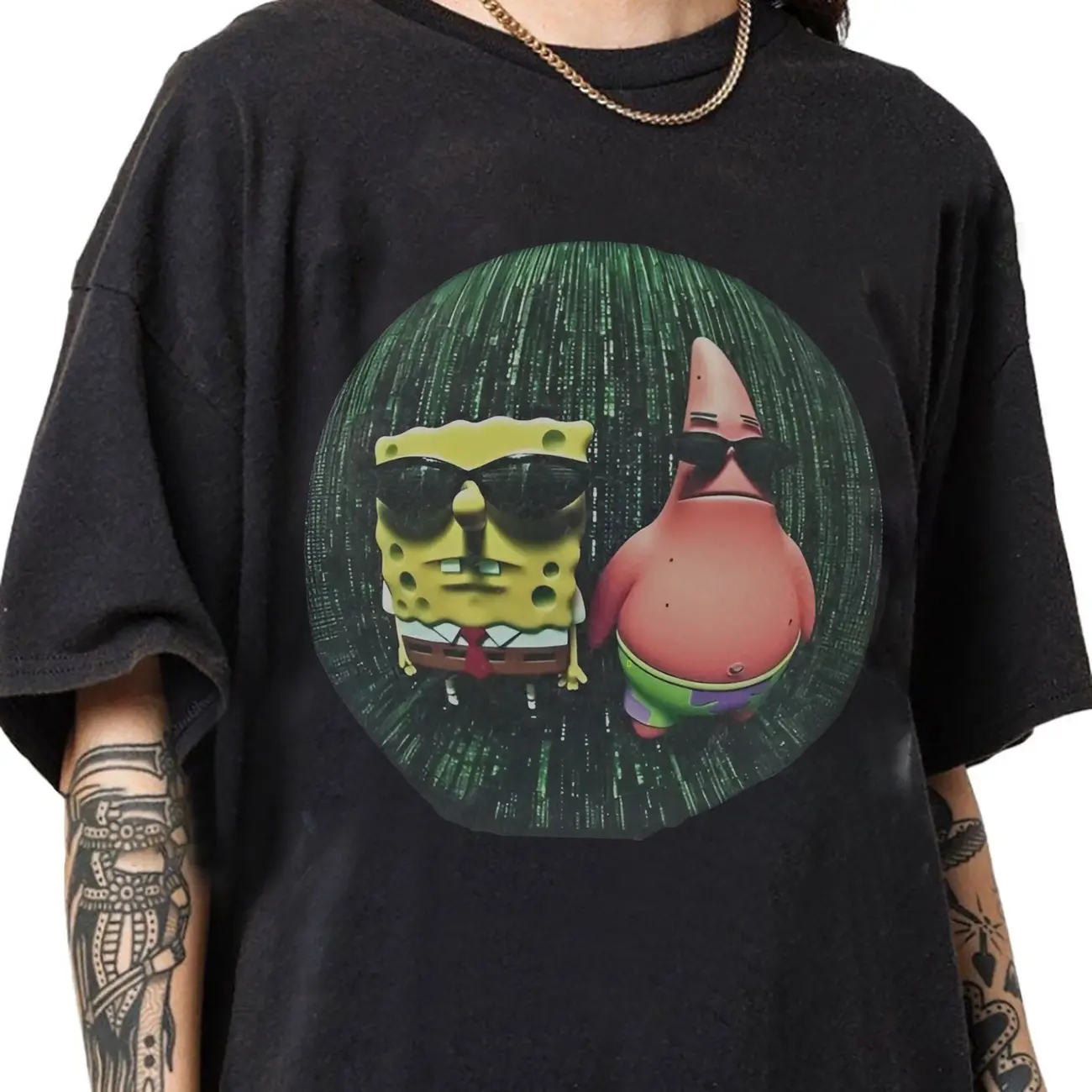 Spongebob Squarepants Cartoon Graphic Tee for Animation Fans W2E
