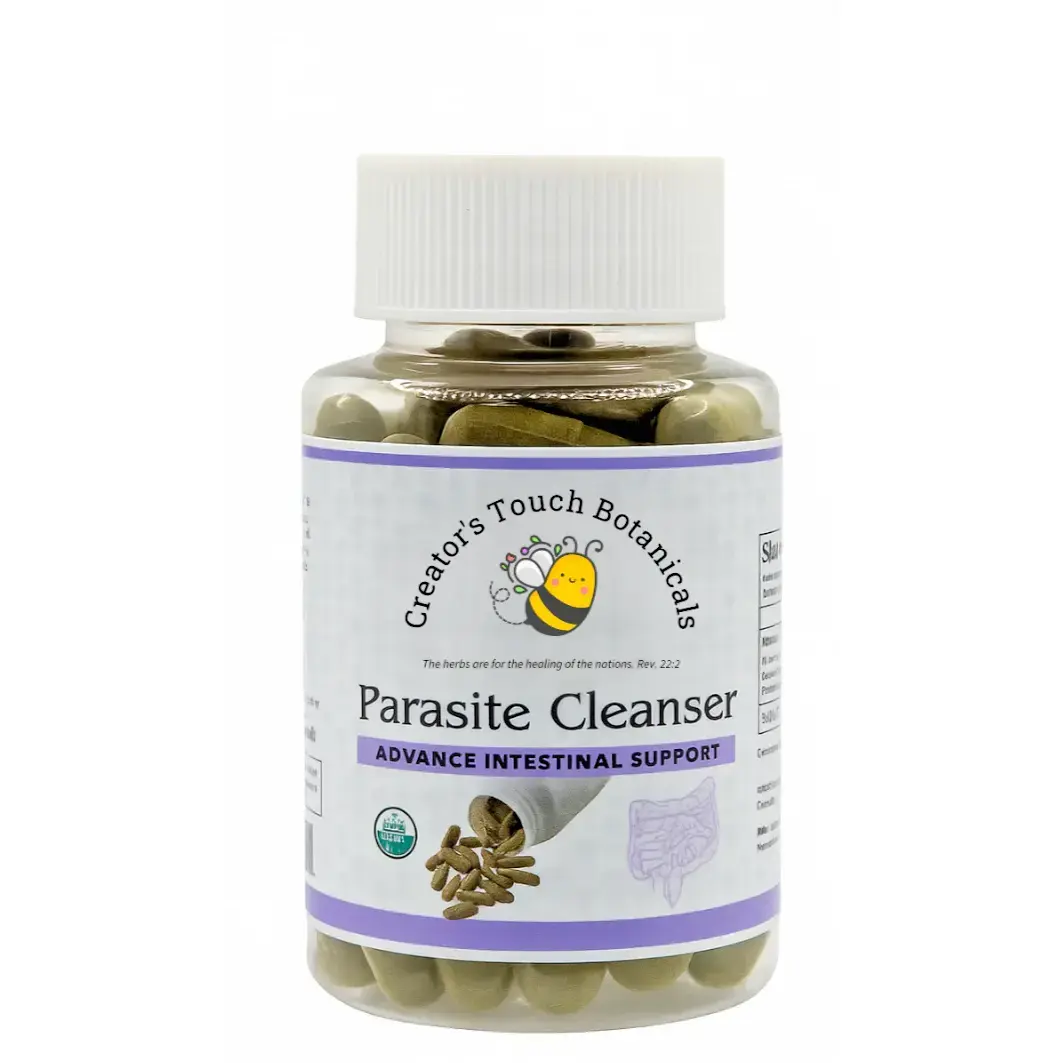 Parasite Cleanser Capsules – 100% Natural Intestinal Support with Wildcrafted Herbs | No Fillers or Preservatives | Creator’s Touch Botanicals Herbal Digestive Detox Healthcare Supplement
