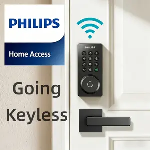 Philips Smart Fingerprint Door Lock, 5-in-1 Keyless Entry Deadbolt, App-Assisted Control, Built-in Wifi, 6-Month Battery Life L3