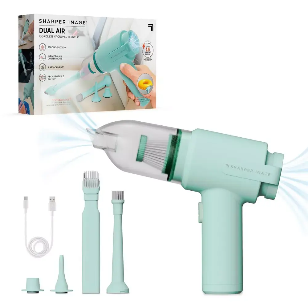 Sharper Image Cordless Handheld Vacuum and Blower Green Sharper Image Cordless Handheld Vacuum and Blower Green