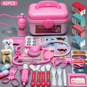 41 Piece Doctor Game House Toys Set, Simulation Nurse Stethoscope Toothbrush Dental Playhouse Toy, Kids Medical Kit, Dentist Play Set, Pretend Play Set, Dentist Playset, Boys and Girls