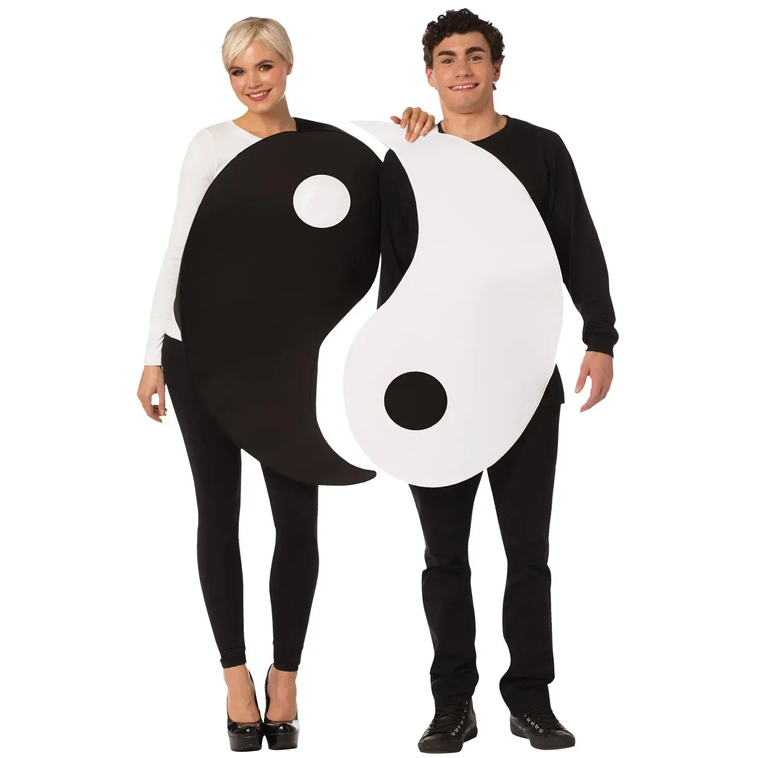 Adult Yin Yang Couples Costume, Clothes, Polyester, Women, Menswear, Split, One Size Fits Most