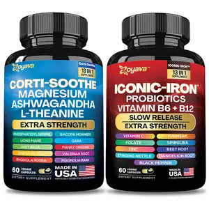 Soothing Strength Set - Zoyava Corti-Soothe & Iconic-Iron All-in-One Supplement Combo with Extra Strength Ingredients - MADE IN USA