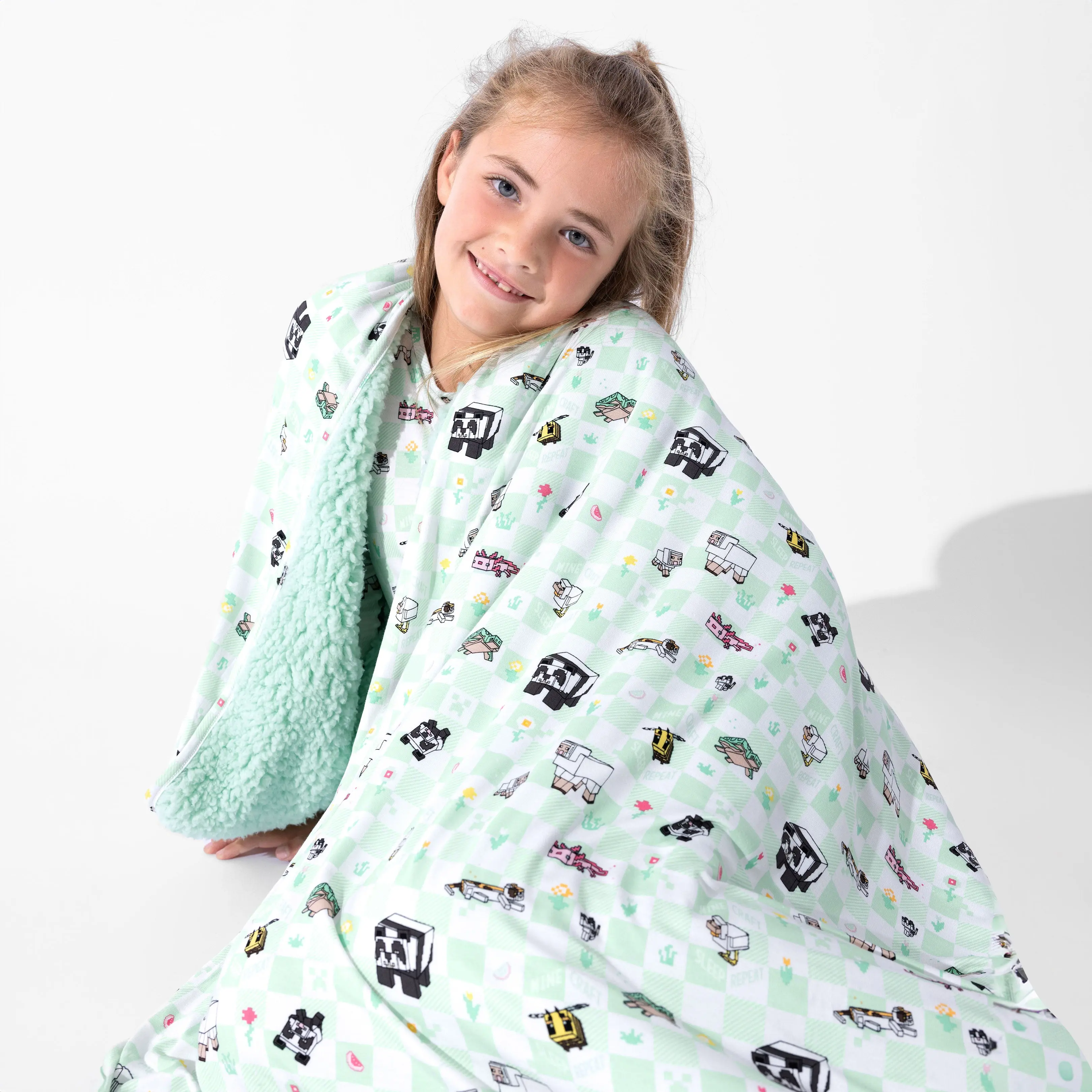 Minecraft: Sleep Repeat Bamboo Sherpa Blanket