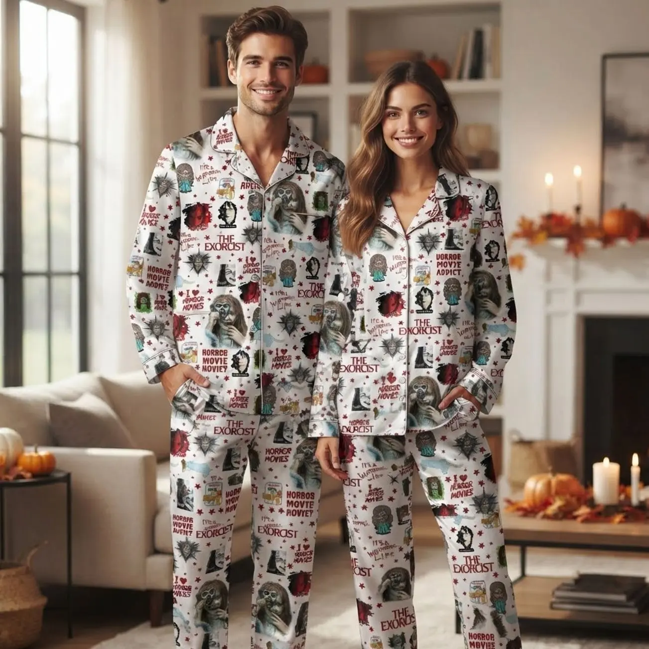 The Exorcist Horror Movie Halloween Matching Pajamas Set