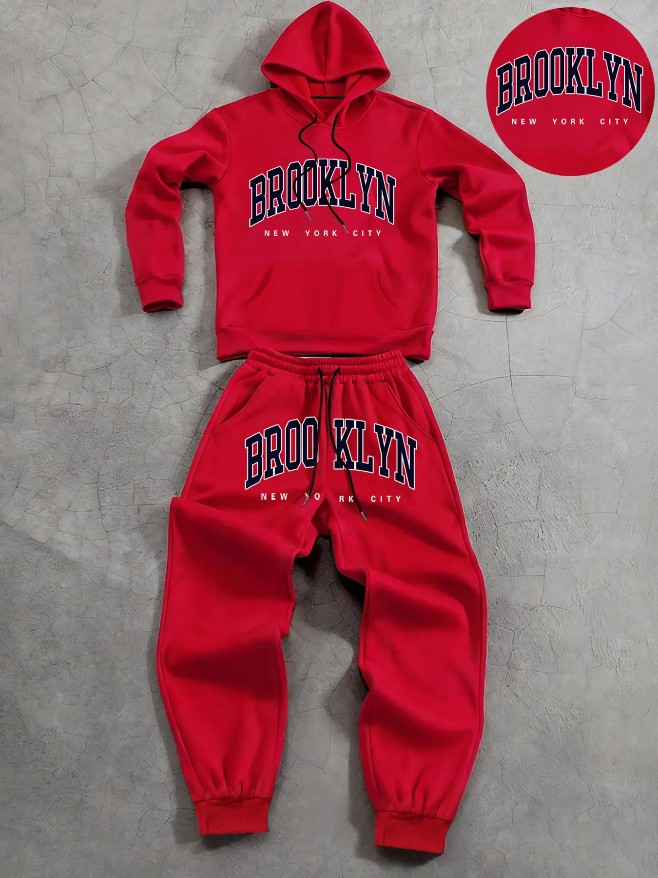 Men's Casual Hooded Sweatshirt and Drawstring Pants Set, Hoodie Pants Set, Outfit, Letter Print, Long Sleeve, Fitted, Outdoor Activities, Fall & Winter