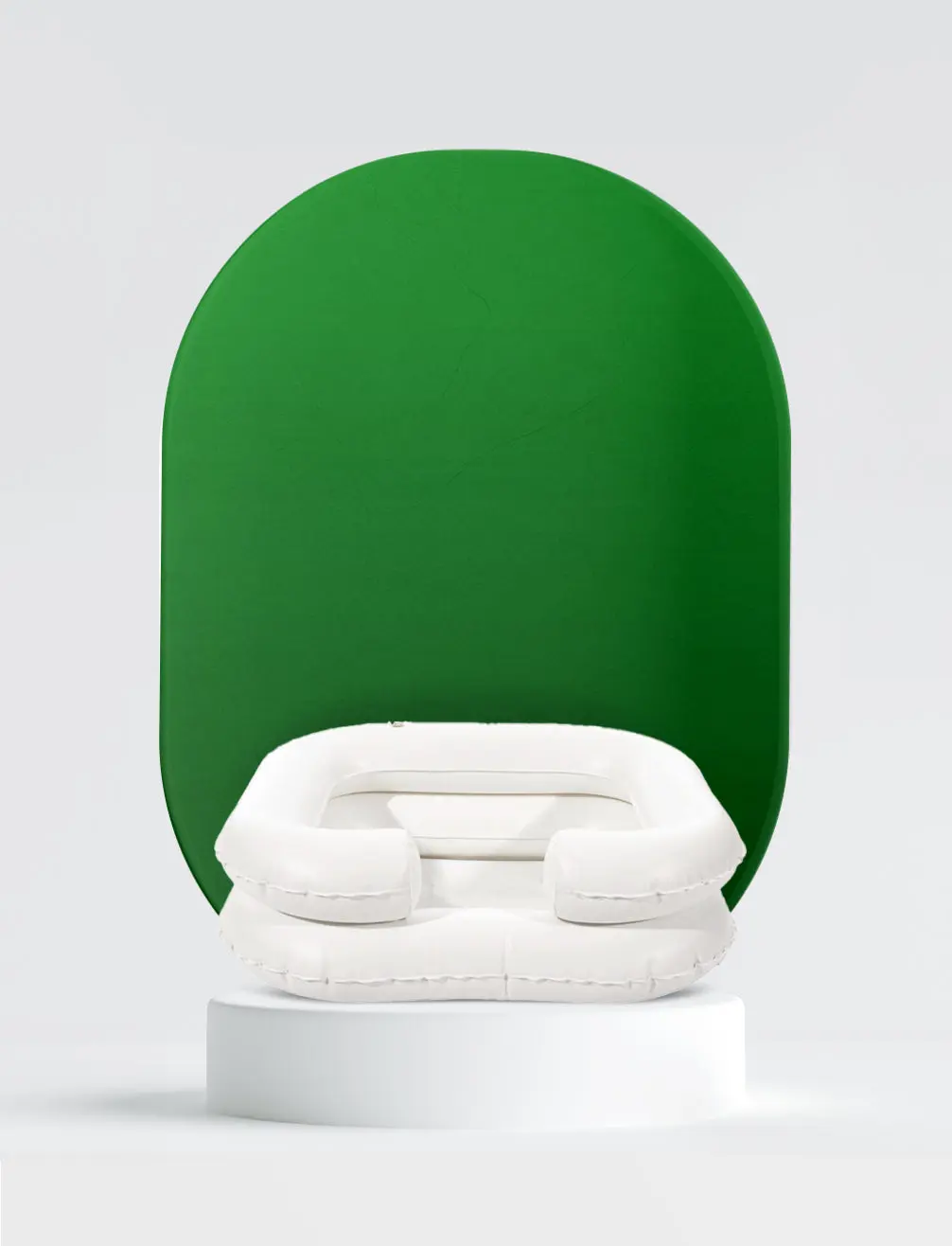 Dreadlock Natural Hair Inflatable Deep Cleansing Soak Basin in White PVC with Secure Headrest & Eco-Friendly Design 65x48x20cm Cleaning Foot Bath Detox Bathroom Accessory