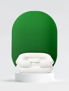 Dreadlock Natural Hair Inflatable Deep Cleansing Soak Basin in White PVC with Secure Headrest & Eco-Friendly Design 65x48x20cm Cleaning Foot Bath Detox Bathroom Accessory