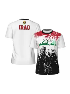 National flag pattern men's football uniform fashionable national emblem 3D printed sports T-shirt casual oversized breathable O-neck T-shirt