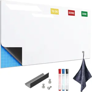 Adhesive Backing  Whiteboard Contact Paper - 24" x 36" Peel and Stick Dry Erase Board Sticker -  Wall Decal Wallpaper for Any Smooth Surface, Office, Home, Classroom, Playroom