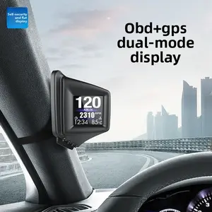 Self-Leveling Display HUD Head-Up Display OBD Instrument Brake Turbo Test Car HD LCD Screen A401 Car Head Up Display, Multifunctional Car HUD Speedometer with Compass, Car HD Display Screen, Car Inspection Tool, Auto Accessories
