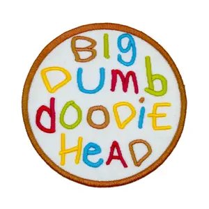 Big Dumb Doodie Head 3.5" inch Iron On/Sew On Embroidered Patch
